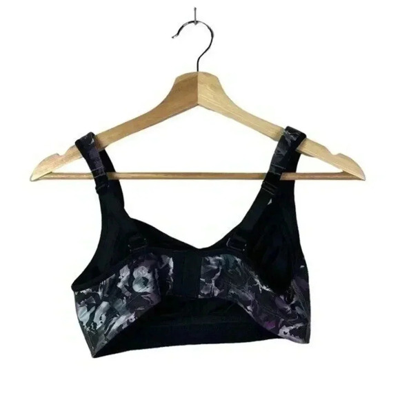 Lululemon Ta Ta Tamer III Biggie Fleur Sombre Caspian Blue Black Sports Bra 4 - Picture 2 of 4
